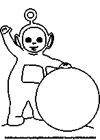 coloriage Telettubies et la grosse balle